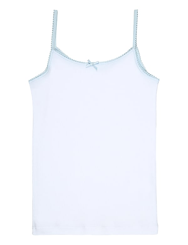 5P Cami Vests colour Trim (2-16 Yrs)