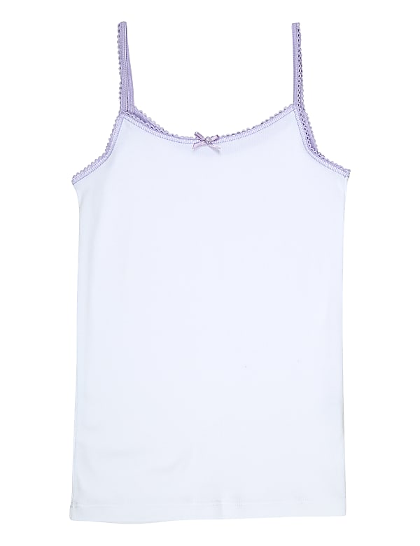 5P Cami Vests colour Trim (2-16 Yrs)