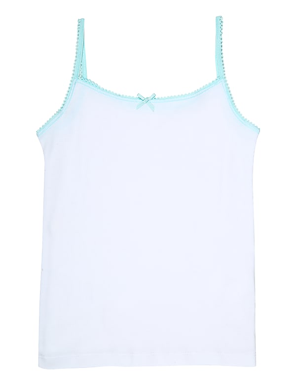 5P Cami Vests colour Trim (2-16 Yrs)