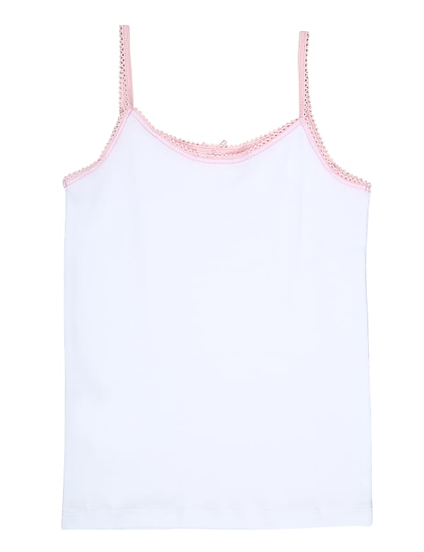 5P Cami Vests colour Trim (2-16 Yrs)