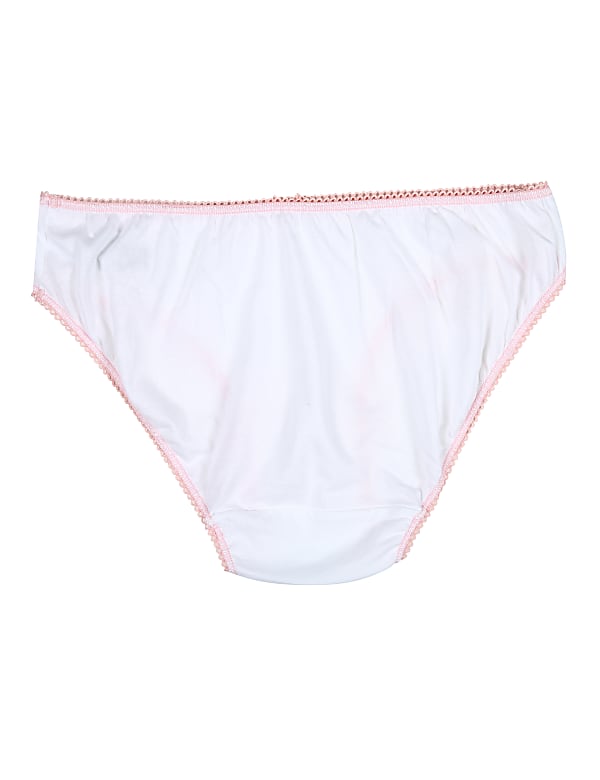 5P Plain Bikinis White (6-16 Yrs)
