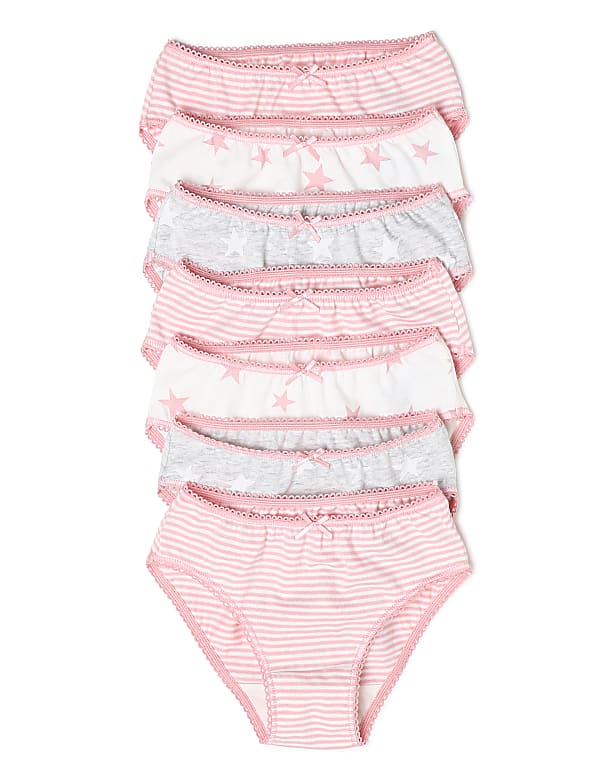 7 Pack Cotton Star Knickers (2-16 Yrs)