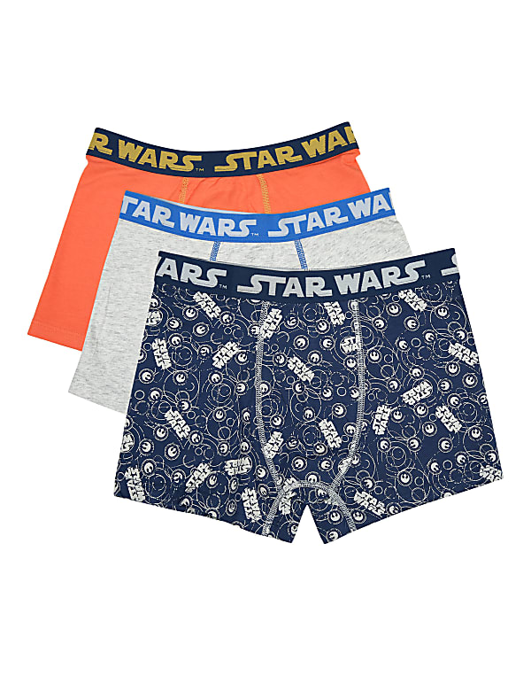 3pk Cotton Rich Star Wars™ Trunks (2-16 Yrs)