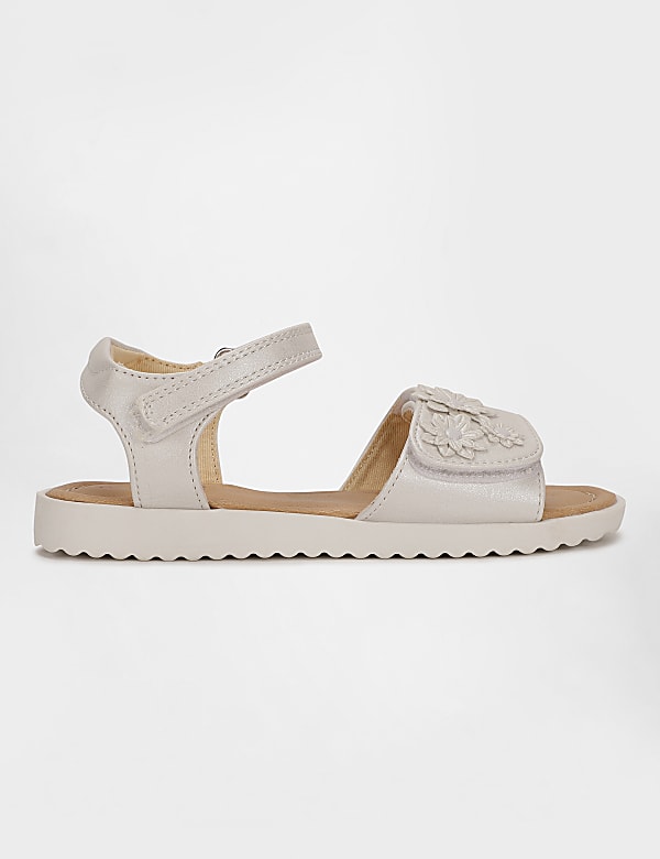 Girls Plain Velcro Flat Sandals