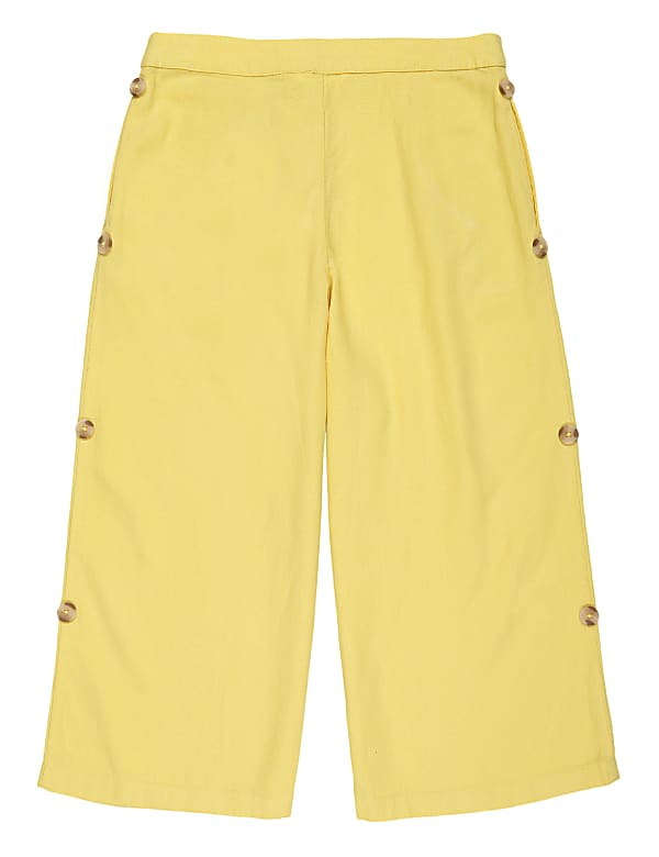 Linen Viscose Solid Regular Fit Culottes