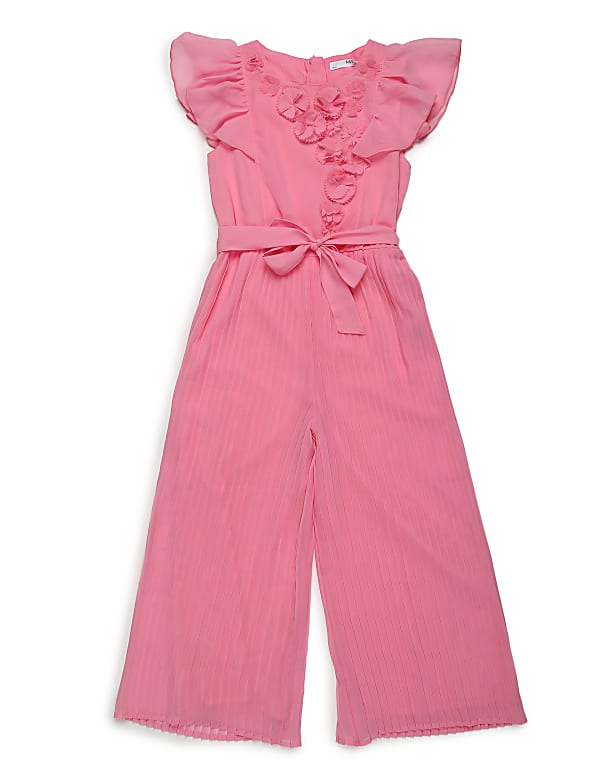 Flower Pleated Jumpsuit PINK Jumpsuits M S BE