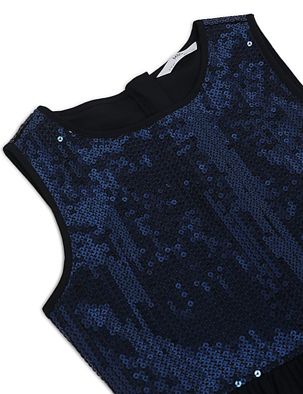 Sequined Round Neck Dress