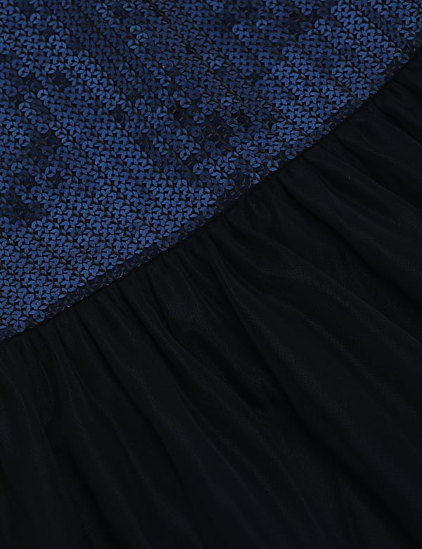 Sequined Round Neck Dress
