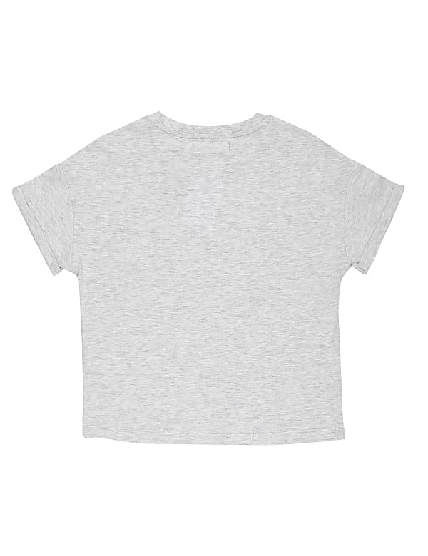 Cotton Mix Solid Round Neck Top