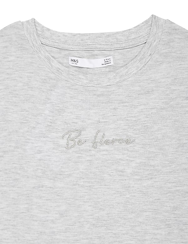 Cotton Mix Solid Round Neck Top
