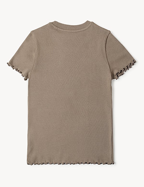 Cotton Mix Stripes Round Neck T-Shirt