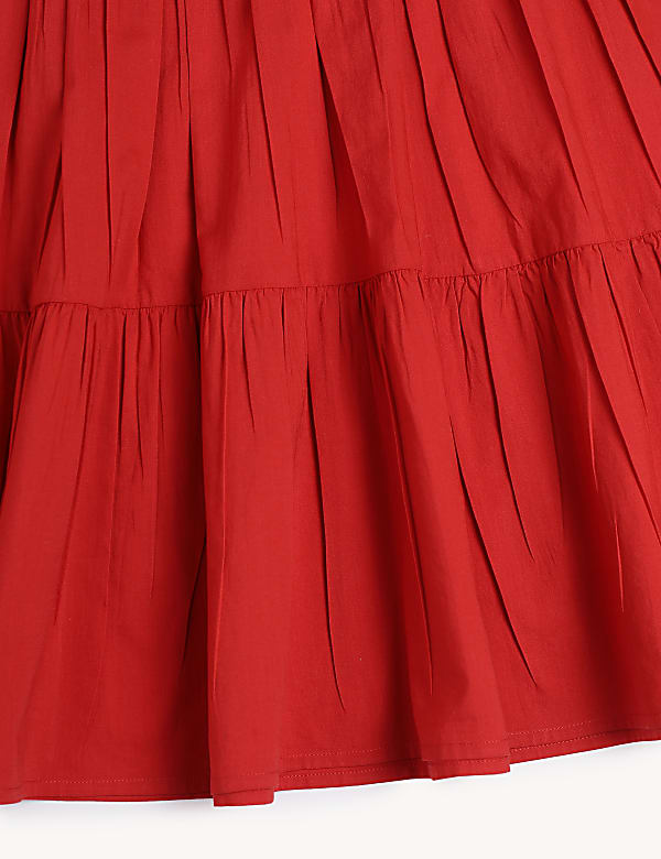 Pure Cotton Schiffli Peter Pan Collar Dress