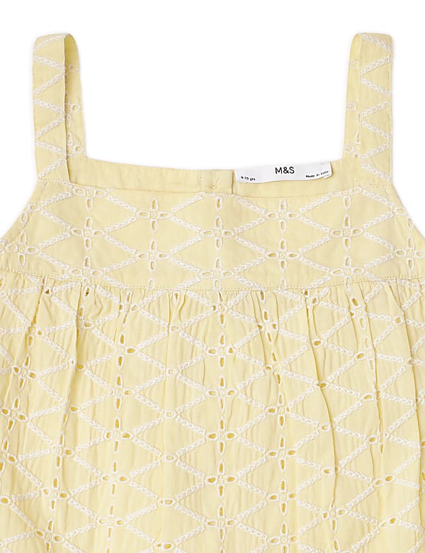 Pure Cotton Embroidered Square Neck Blouse