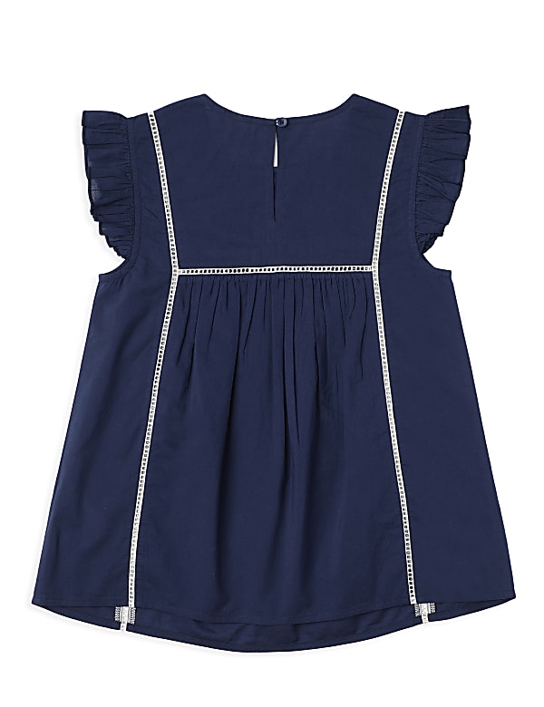 Pure Cotton Embroidered Round Neck Top