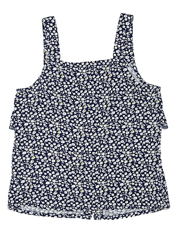 Pure Viscose Floral Shoulder Strap Top