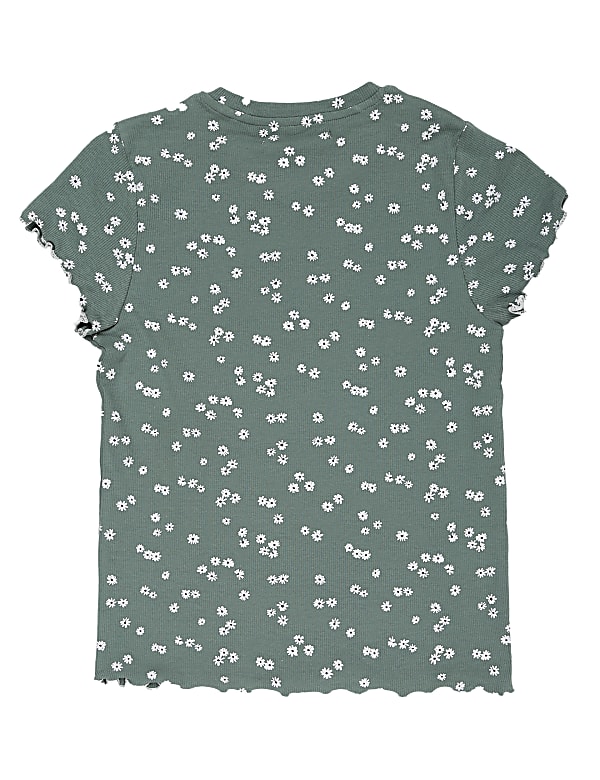 Cotton Mix Printed Round Neck Top