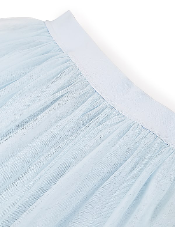 Pure Polyamide Embroidered Flared Skirt