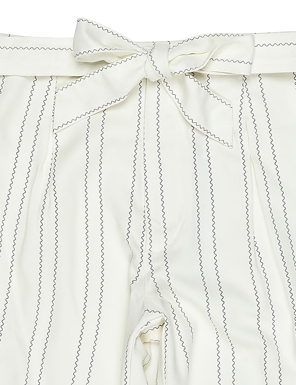 Pure Viscose Stripes Regular Fit Trouser