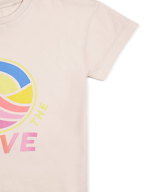 Pure Cotton Printed Crew Neck T-shirt