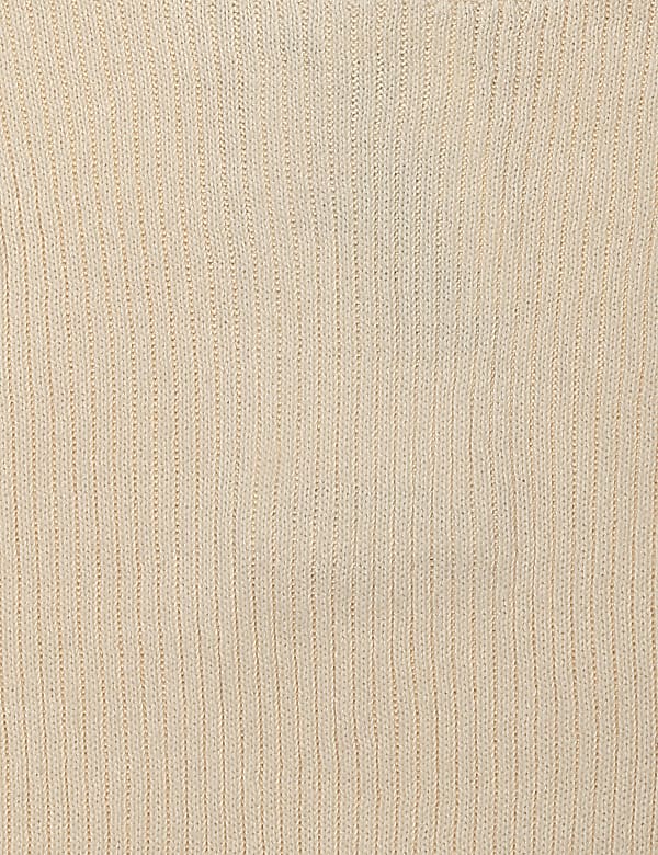 Pure Cotton Plain High Neck Sweater