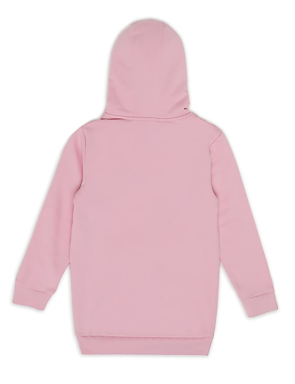Cotton Mix Embroidered Hooded Dress