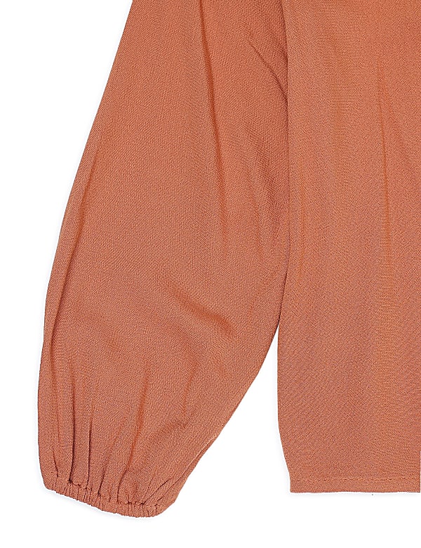 Pure Viscose Embroidered Round Neck Top