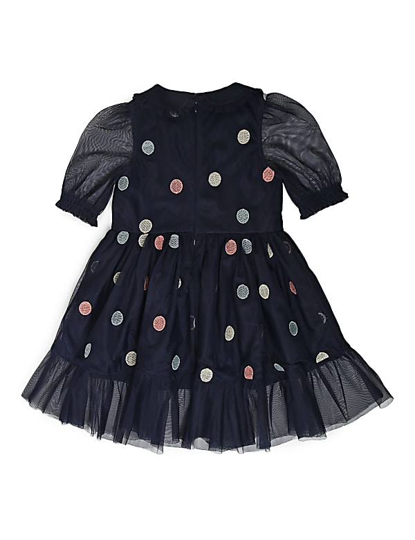 Embroidered Peter Pan Collar Dress