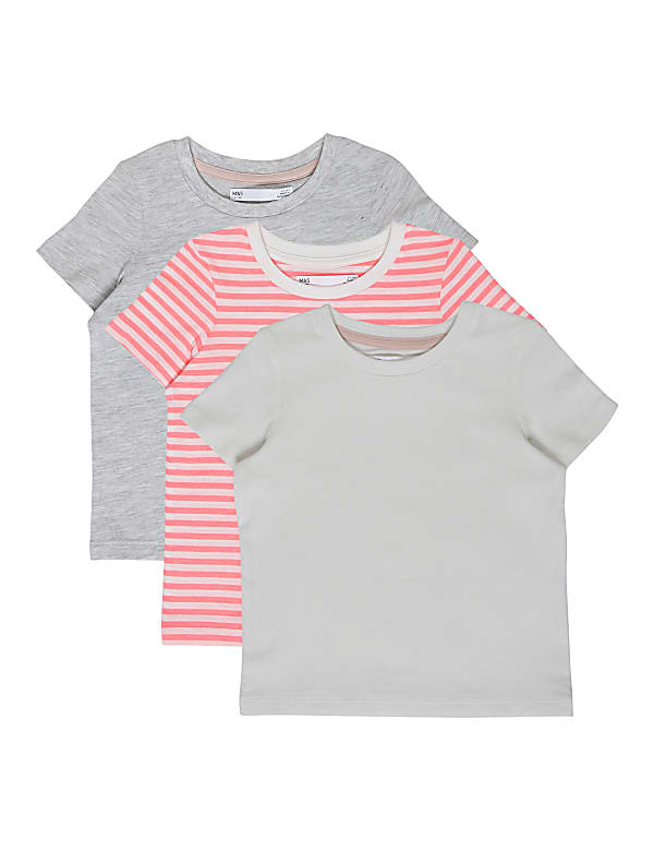 3 Pack Cotton Mix Round Neck T-Shirts