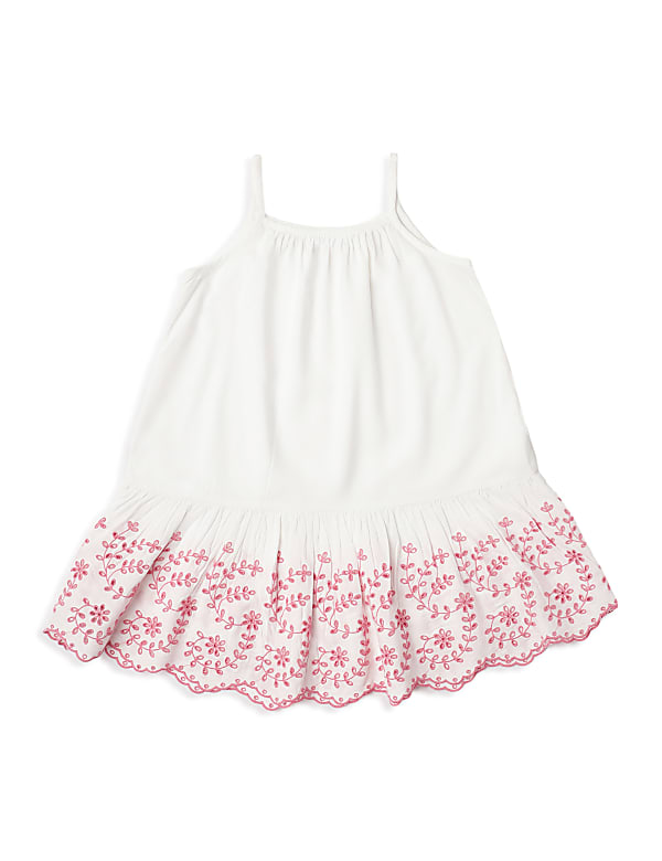 Embroidered Shoulder Straps Dress