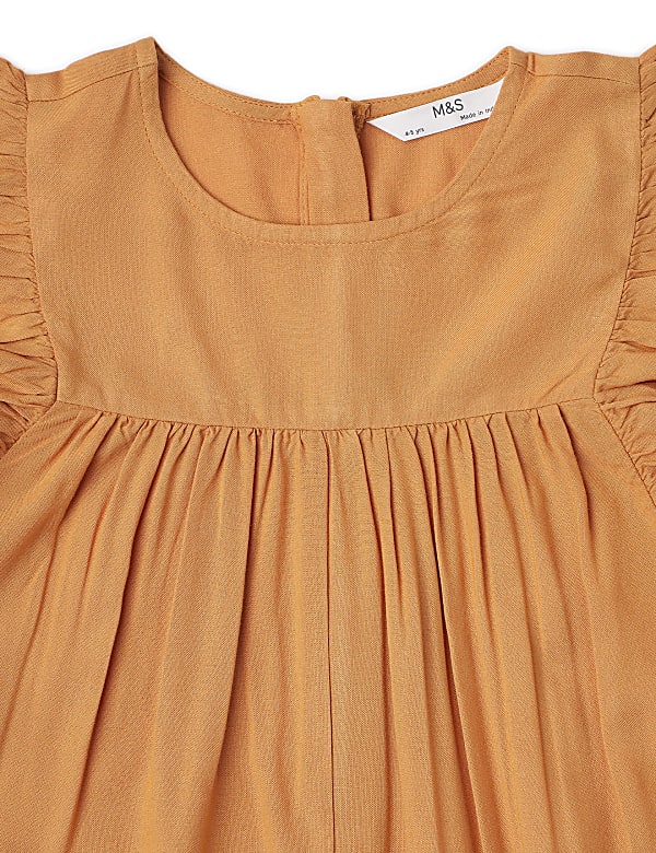 Pure Viscose Plain Round Neck Jumpsuit