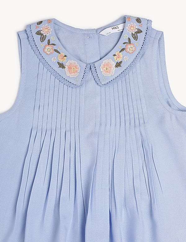 Floral Embroidered Round Neck Top