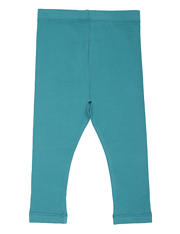 Cotton With Stretch Plain Leggings