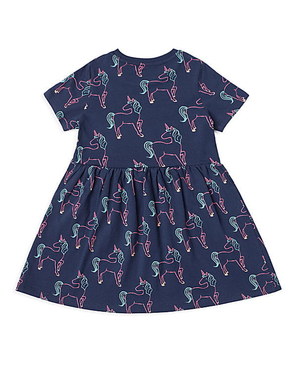 Pure Cotton Printed Round Neck Dress