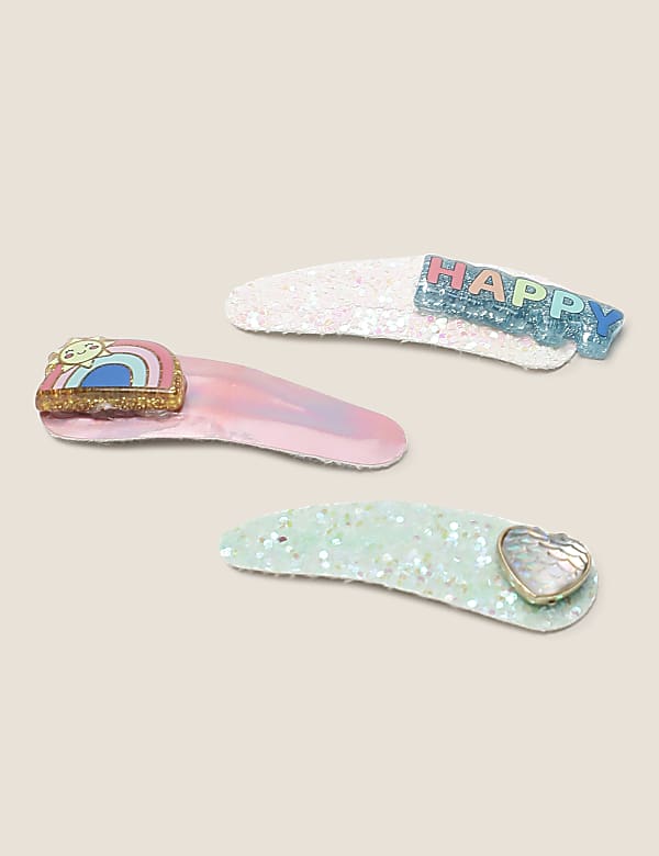 3 Pack Happy Snap Clips