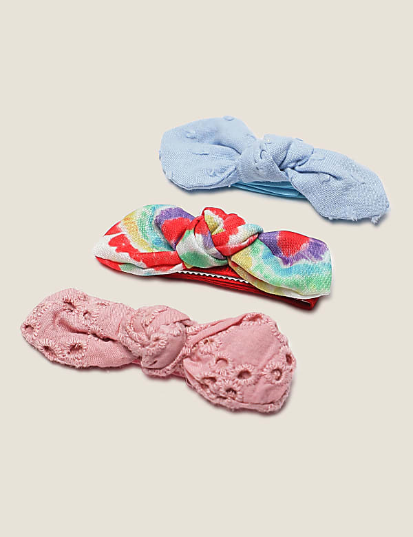 Pack of 3 Multi color Head Bows