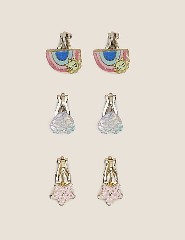 Girls Pack of 3 Earrings
