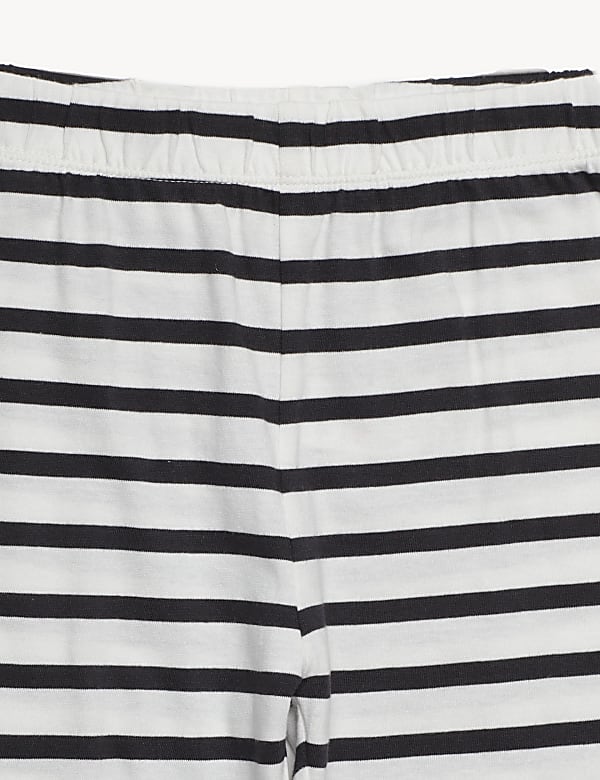Pure Cotton Stripes Round Neck Pyjama Set