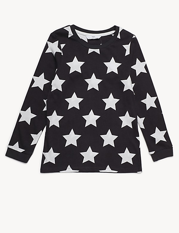 Pure Cotton Stripes Round Neck Pyjama Set
