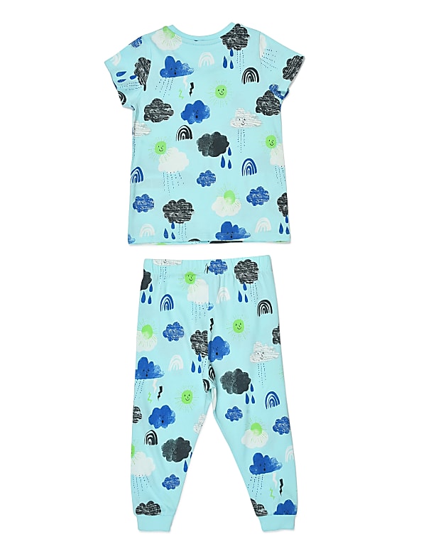 Pure Cotton Printed Round Neck Pyjama Set