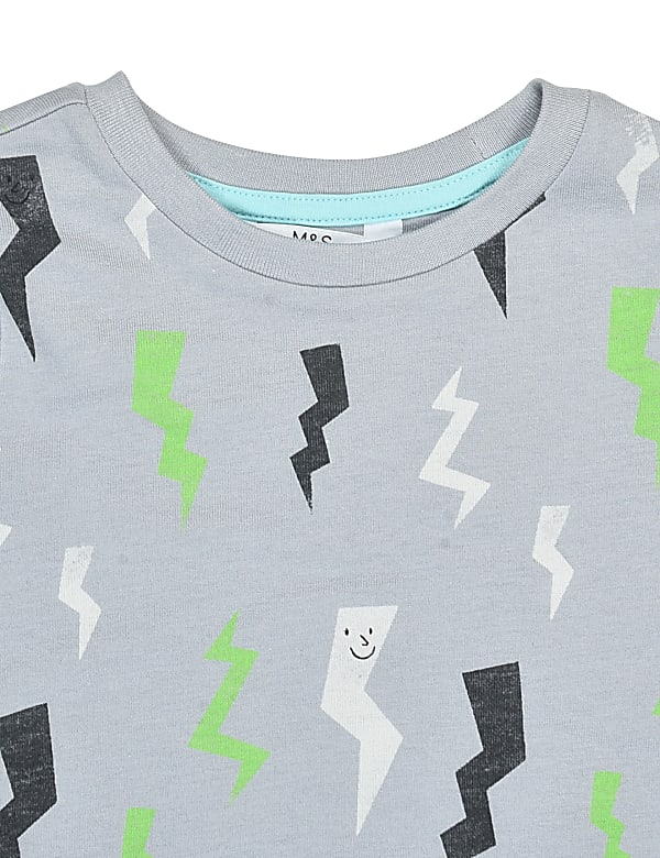Pure Cotton Printed Round Neck Pyjama Set