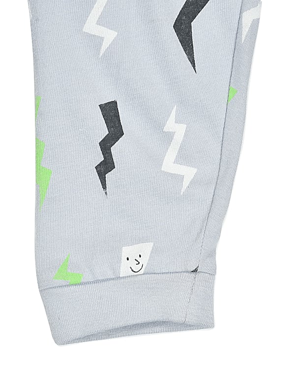 Pure Cotton Printed Round Neck Pyjama Set
