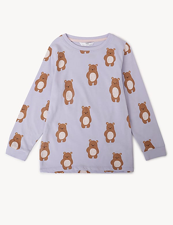 Pack of 2 Pure Cotton Ribbed Pajama Set