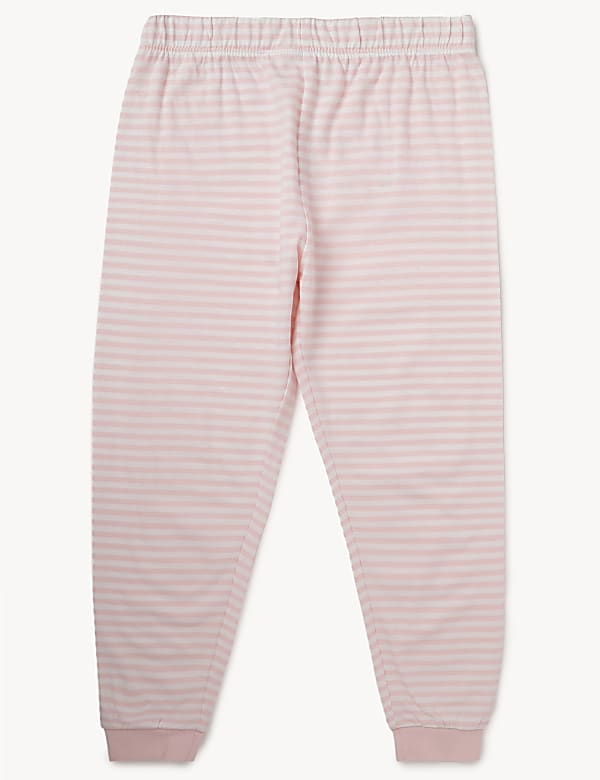 Pack of 2 Pure Cotton Ribbed Pajama Set