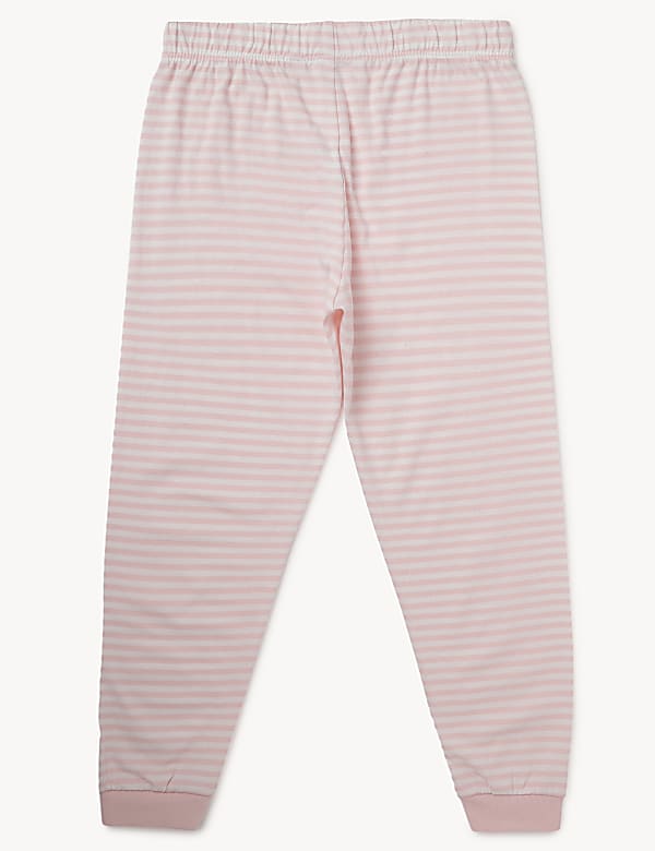 Pack of 2 Pure Cotton Ribbed Pajama Set