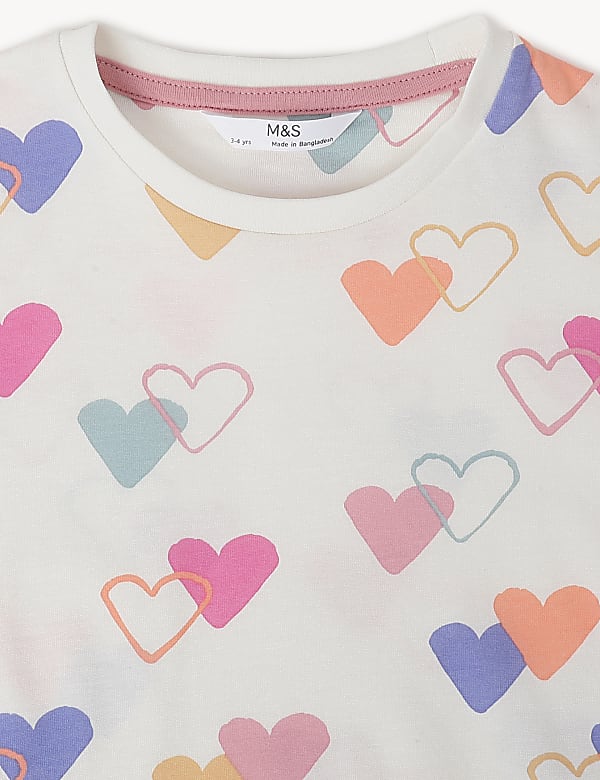 Pack of 2 Pure Cotton Printed Pajama Set