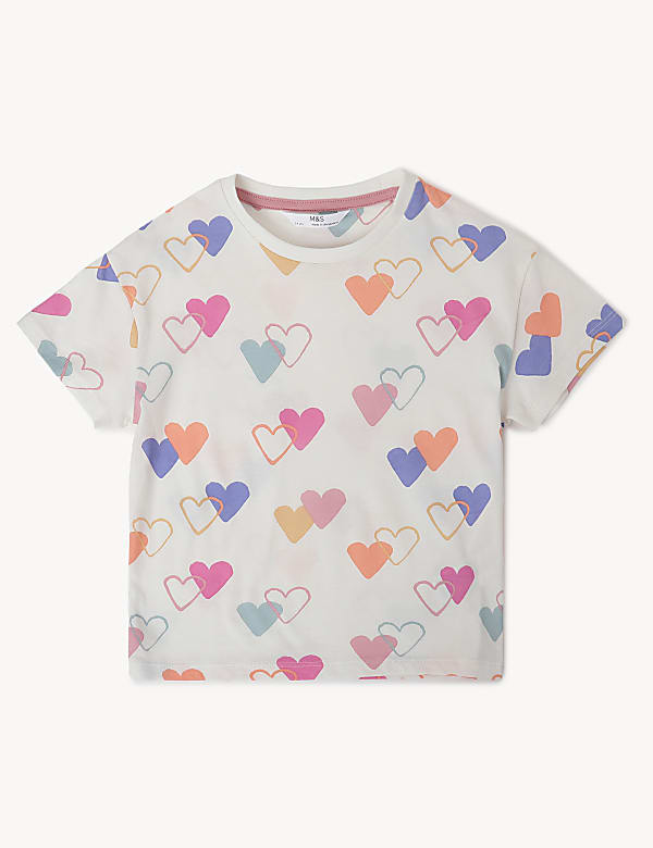 Pack of 2 Pure Cotton Printed Pajama Set