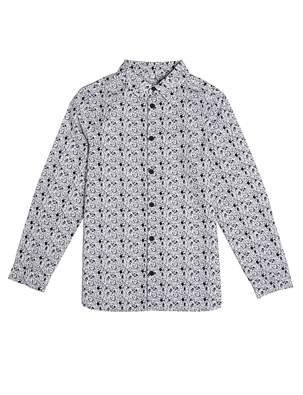 Pure Cotton Printed Spread Collar Shirt