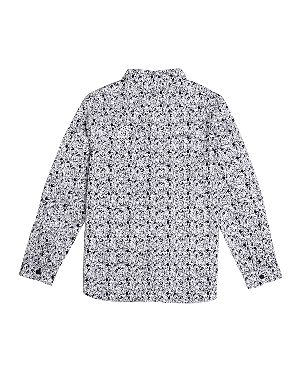 Pure Cotton Printed Spread Collar Shirt