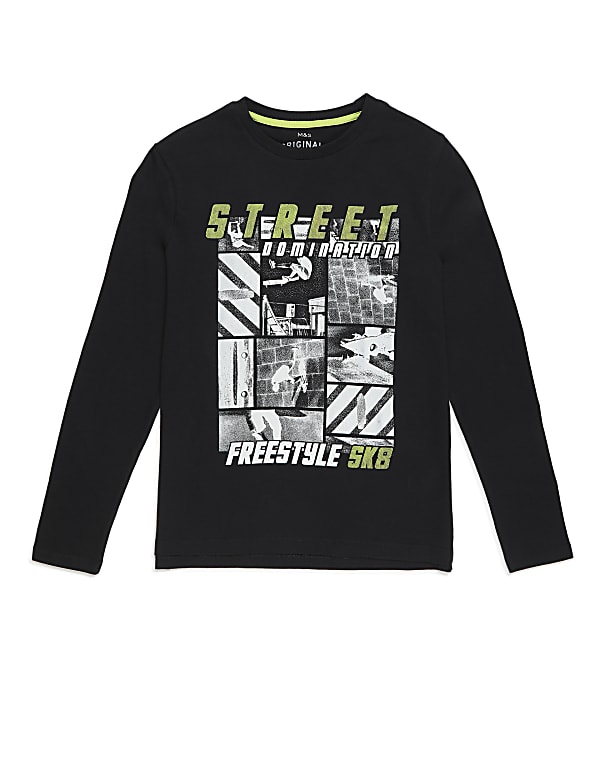 Pure Cotton Graphic Round Neck T-shirt