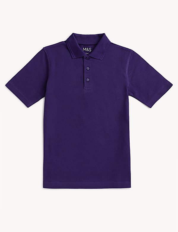 Pure Cotton Solid Polo T-Shirt